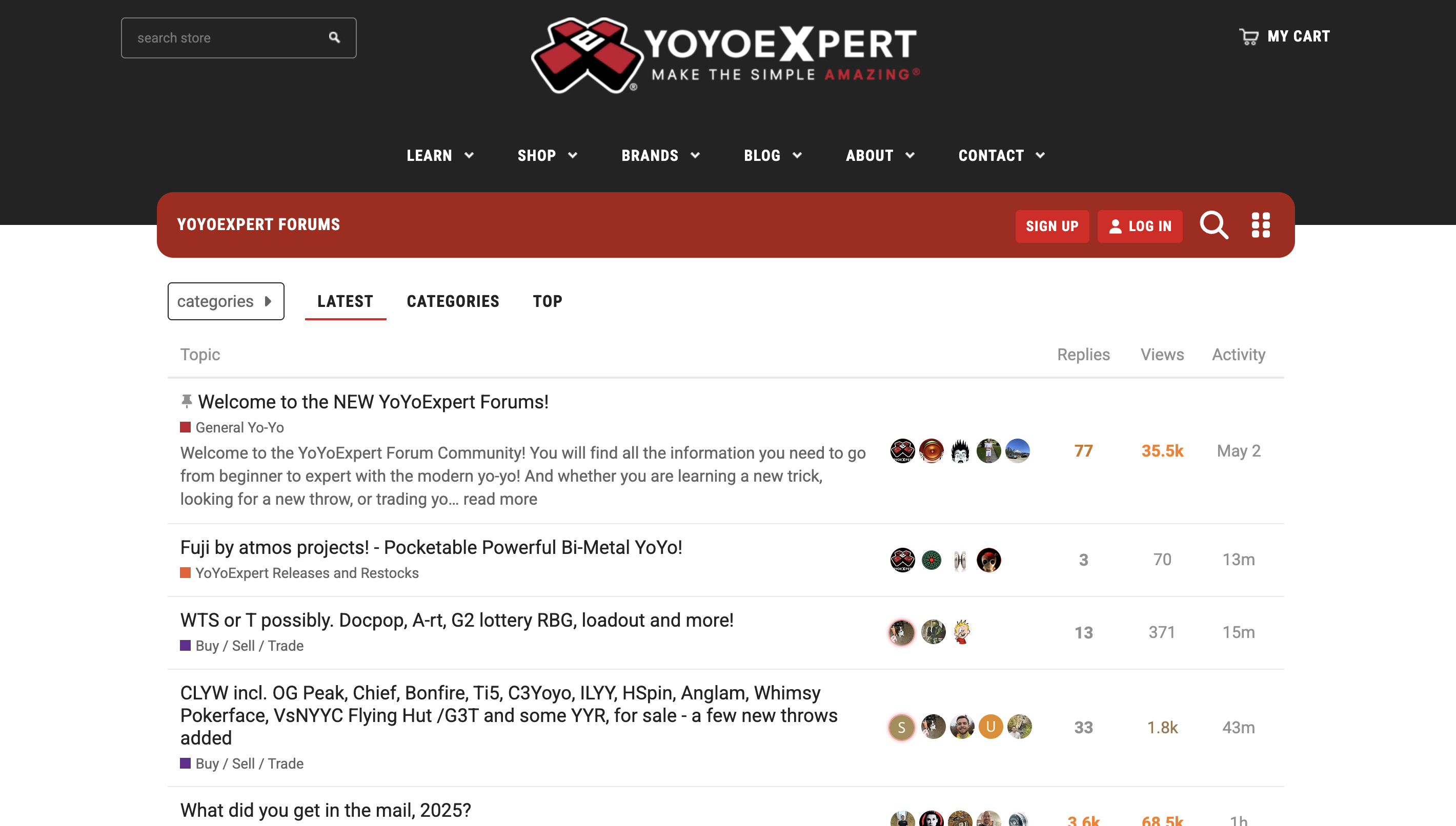 YoYo Expert community forum screenshot