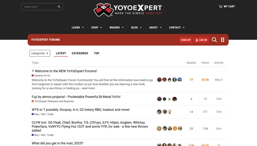 YoYo Expert community forum screenshot